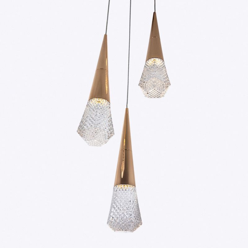 Подвесной светильник 21*21*90 см, LED 9W, 4000K, Золото MODELUX ML.3315.3