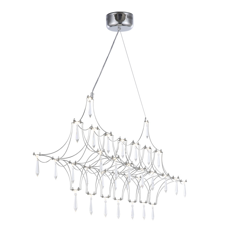 Подвесная люстра 120*30*55 см, LED, 17W, 4000К, ST-Luce sl6603 SL6603.103.17 хром