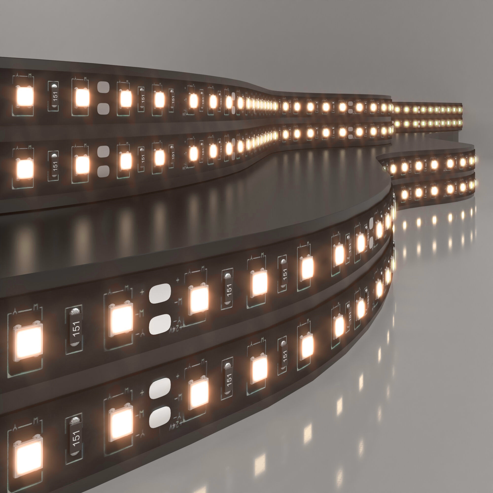 Светодиодная лента  38W, 3300 К, 0*0,8*0,2 см, , Elektrostandard  2835 24V 120Led 9,6W IP20 Black