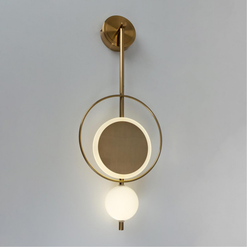 Бра 58 см, 7W, 4000K, Arte Lamp Polaris A2604AP-7GO, золото