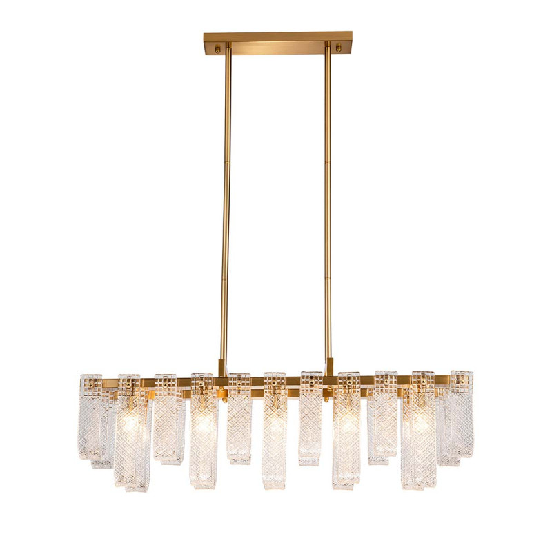 Подвесной светильник 900*300*275/1120 мм, 10*E14 бронза Indigo Brina V000367, 12027/10PL Brass