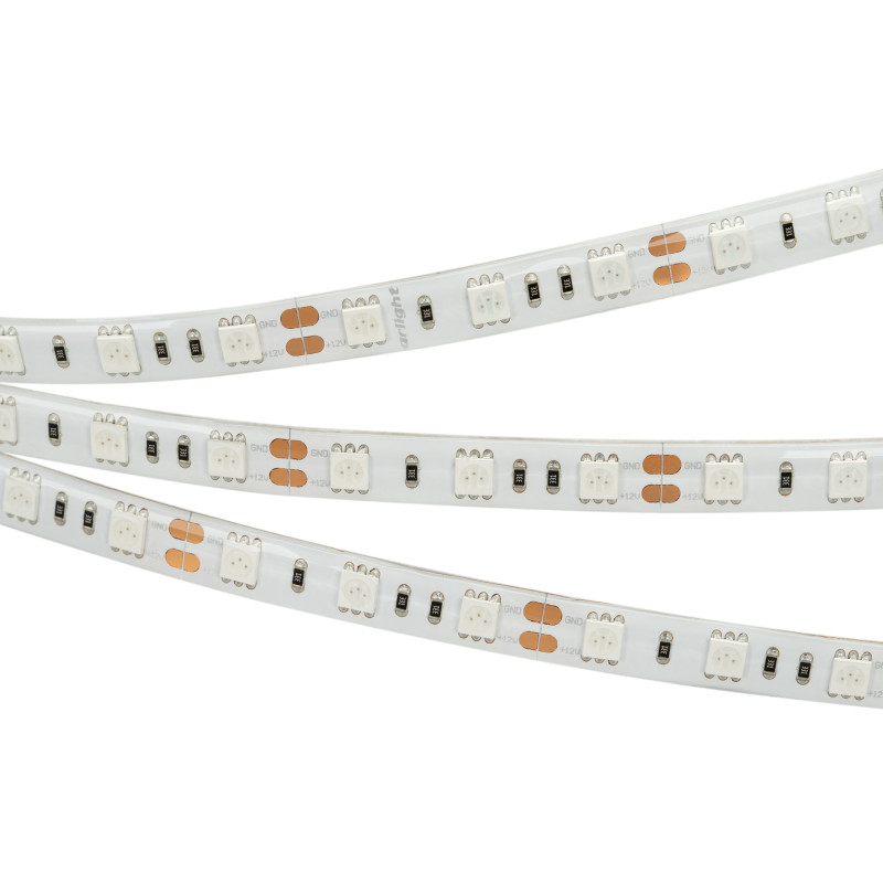 Лента RTW 2-5000SE 12V Green 2x (5060, 300 LED, LUX) (Arlight, 14.4 Вт/м, IP65) 015434. Цена указана за 5 метров. Продается кратно 5 метрам.
