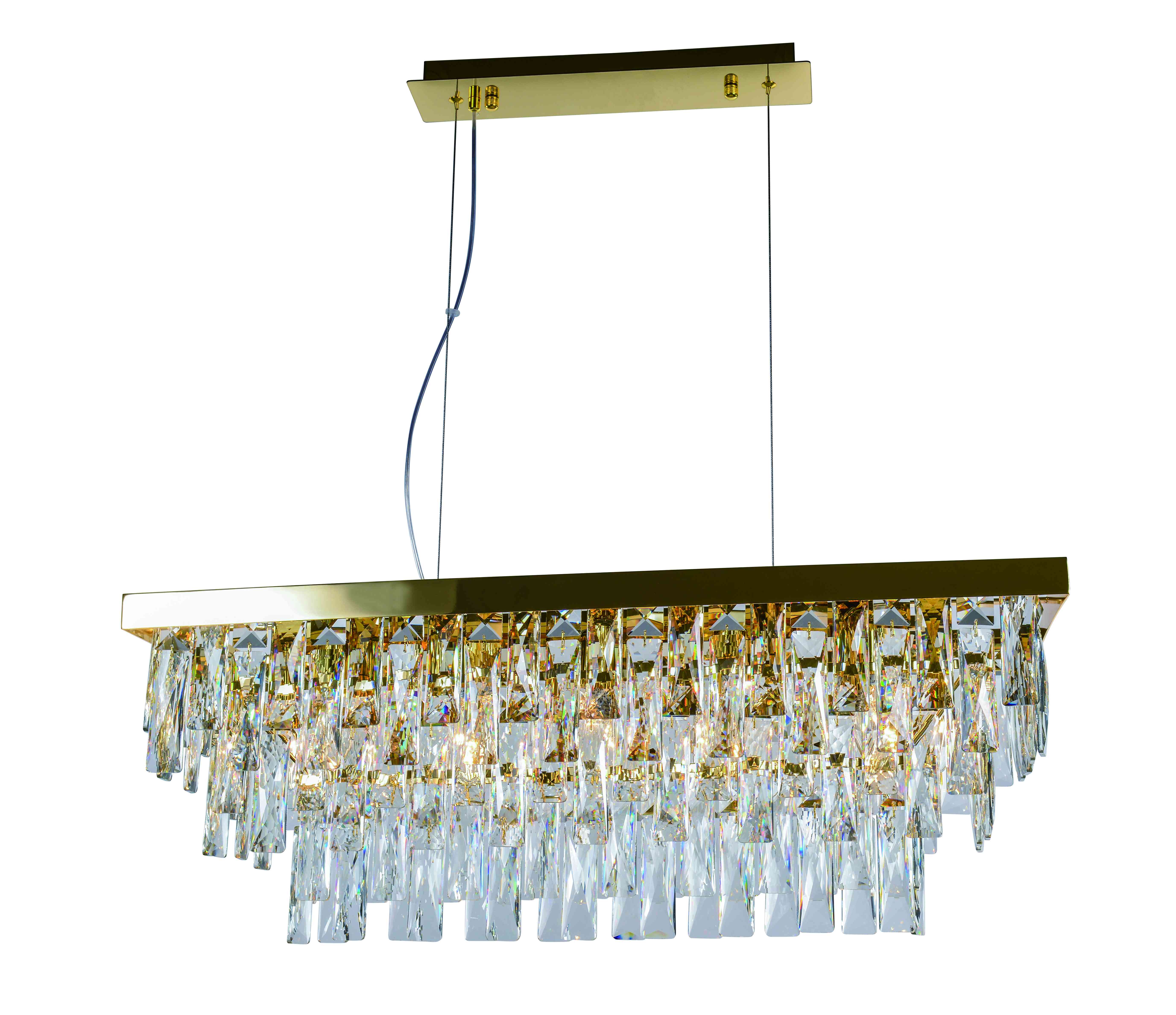 Люстра 800*300*290, 12*E14, 40W NewRgy Cristallo 5729E/12A GOLD+CLEAR, Золото+прозрачный