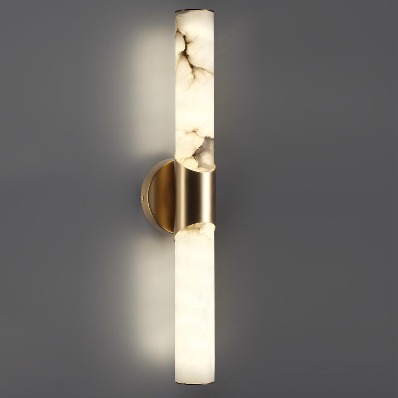 Бра 12*6*57,2 см, 1 LED*12W, 3000 К, Odeon Light Marbella, латунь 6672/12WL