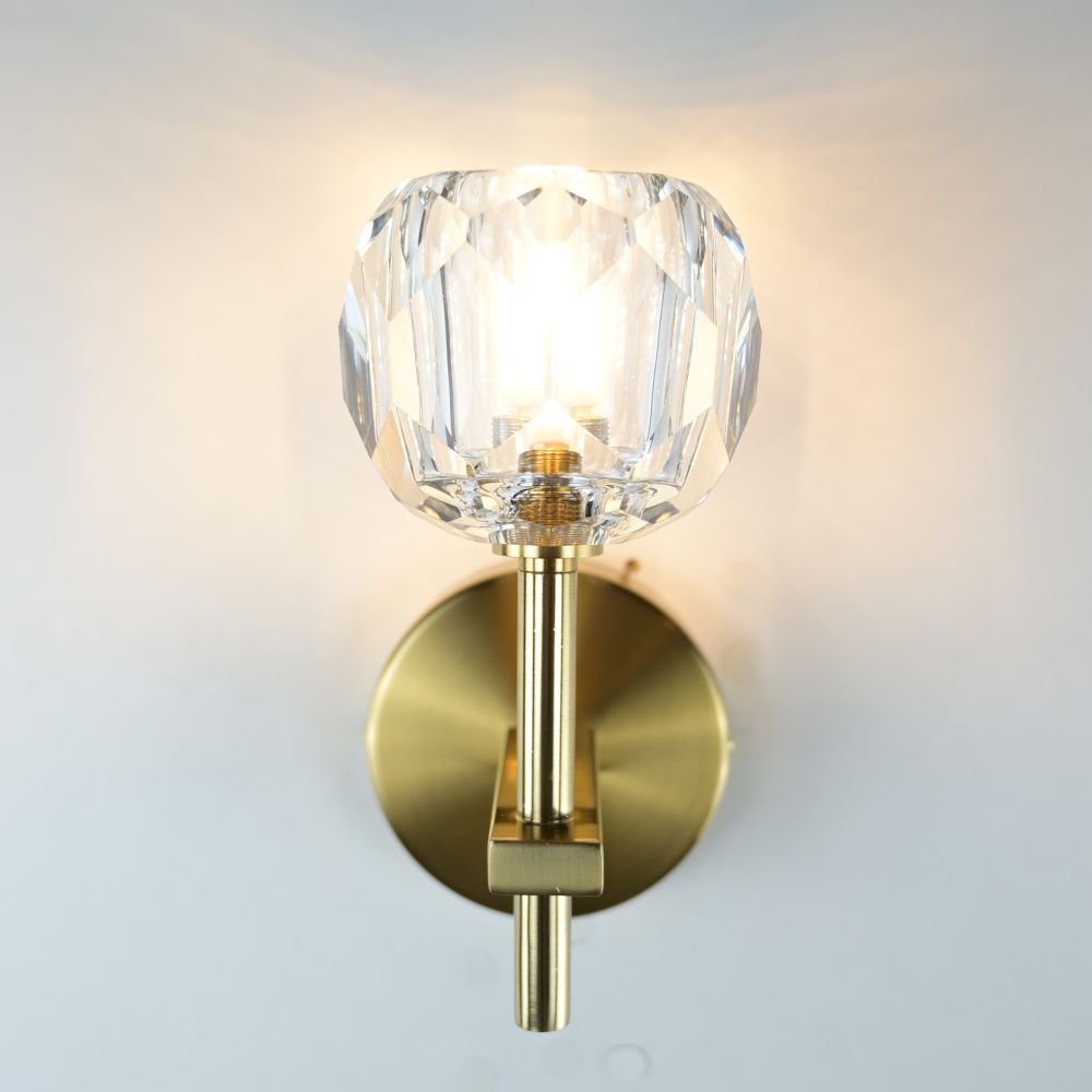 Бра Boule de Cristal Single Sconce Brass 22*11*22 см, 1*G9*40W, ImperiumLoft 44.234, Латунь
