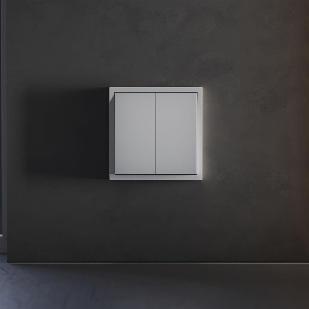 Клавиши для выключателя/переключателя двухклавишного, S70, серый Voltum VLS000316