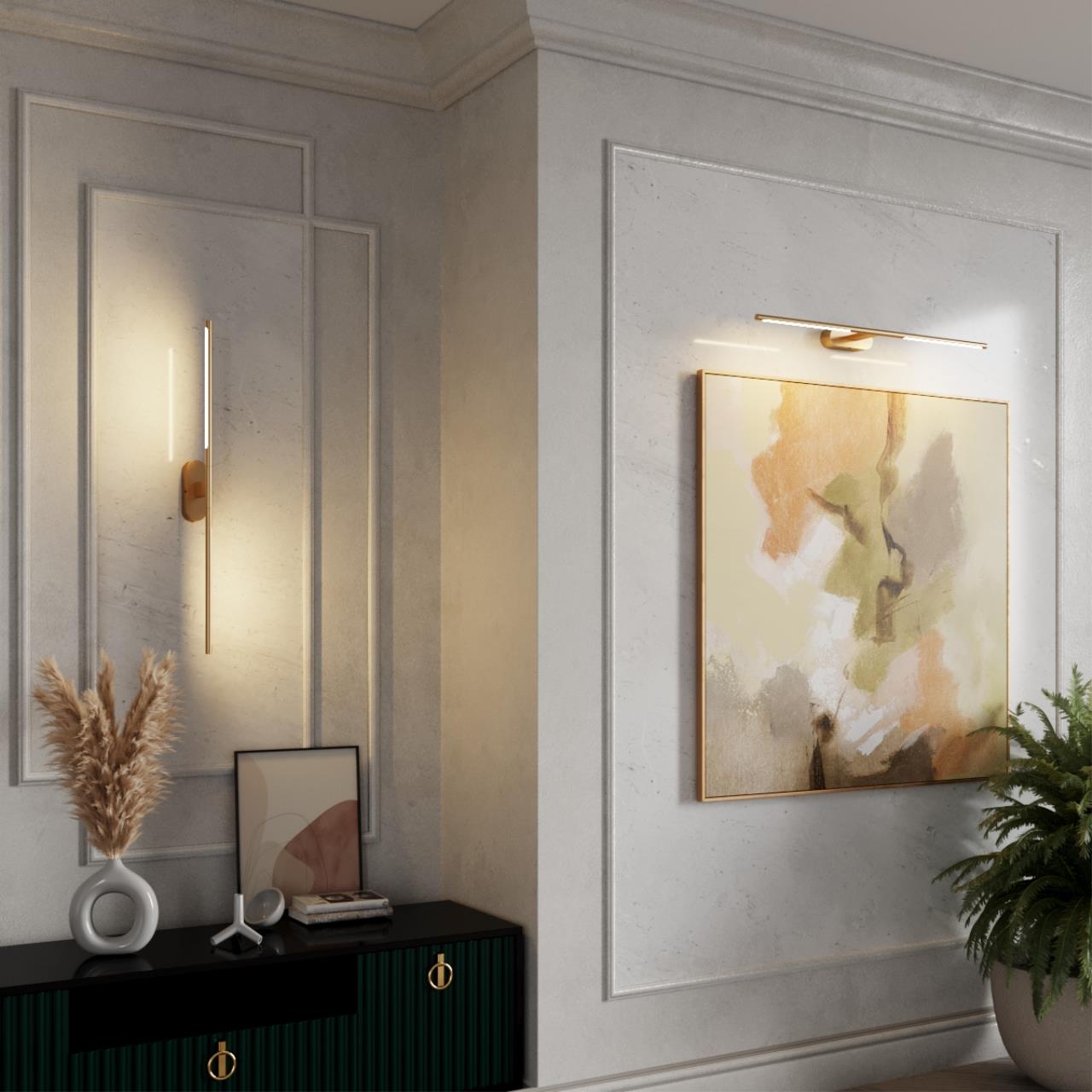 Настенный светильник 60*5 см, LED 8W 3000/4000/6000K античная бронза Odeon Light Aledo 6635/7WL