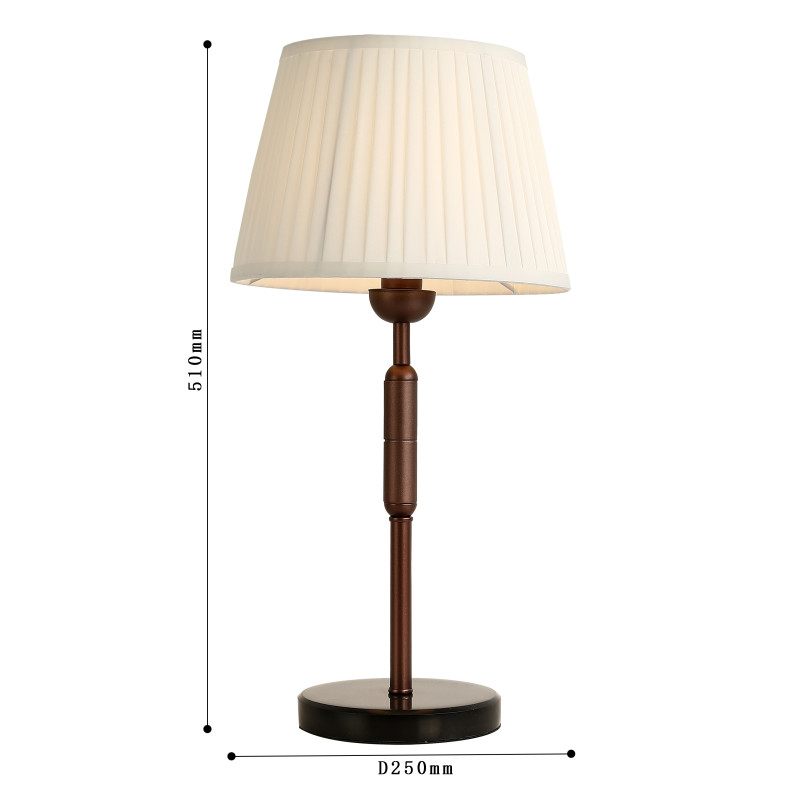 Настольная лампа Favourite Avangard 2953-1T, D250*H515, каркас золотого цвета, плафон из белой ткани