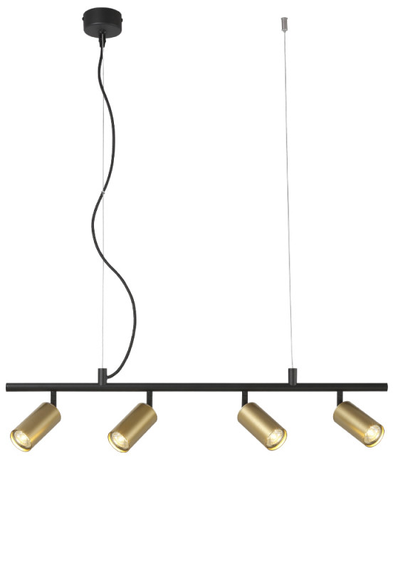 Светильник потолочный 80*6 см, Crystal Lux CLT 015C4 L800 BL-GO Черный+Золото