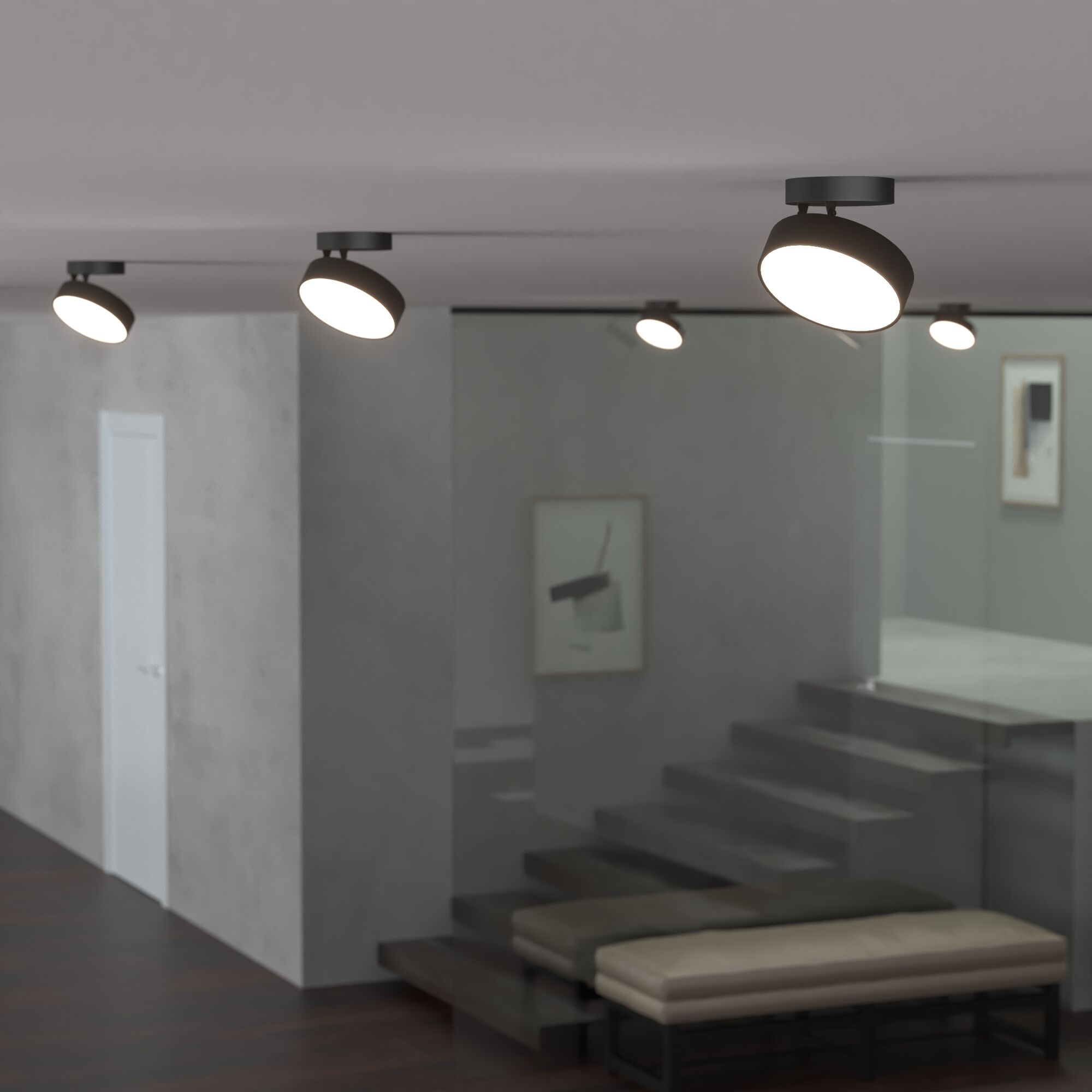 Накладной светодиодный светильник Pila черный 12W 4200К 25135/LED Elektrostandard