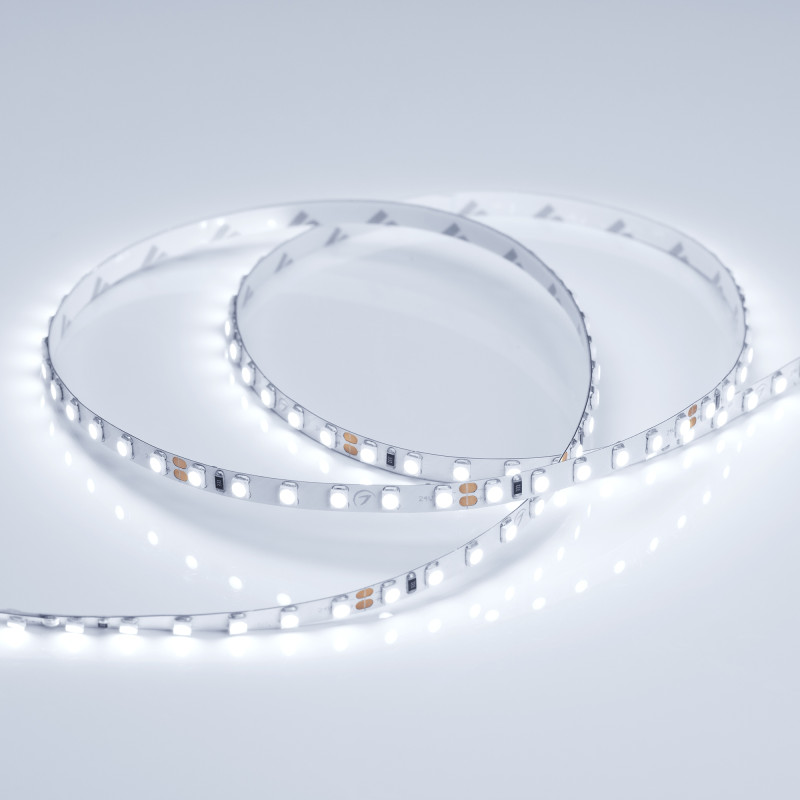Лента RT 2-5000 24V Cool 8K 5mm 2x (3528, 600 LED, LUX) (Arlight, 9.6 Вт/м, IP20) 015650(B). Цена указана за 5 метров. Продается кратно 5 метрам.