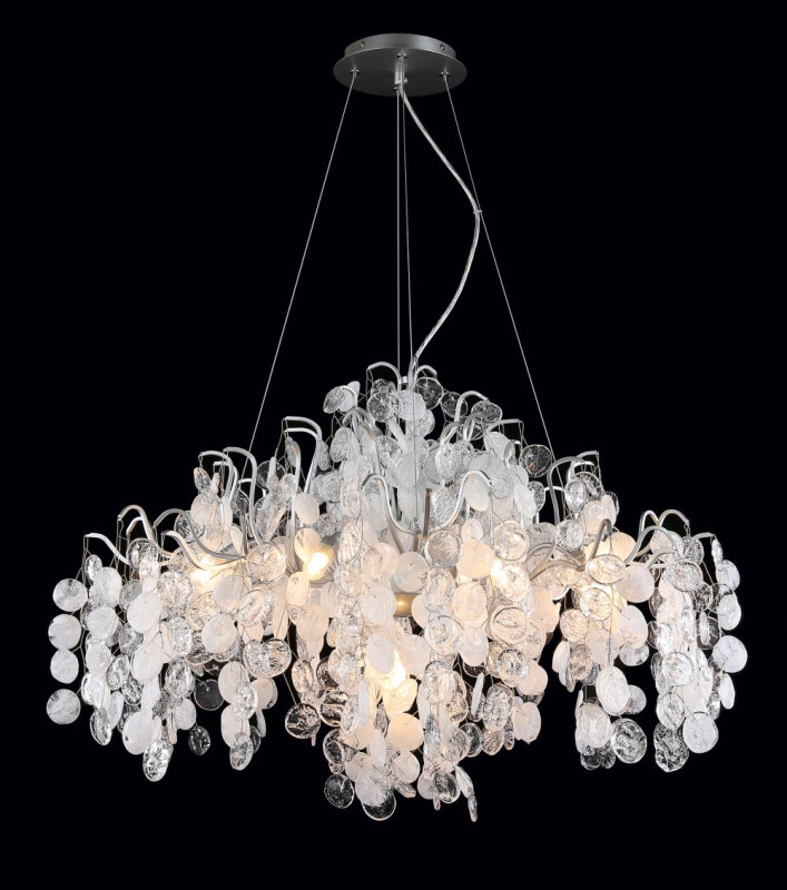 Люстра 84 см, Crystal Lux TENERIFE SP9 SILVER Серебряный