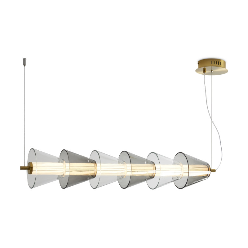 Светильник 90 см, 23W, 3000K, Freya Plum FR6137PL-L21BT1, латунь
