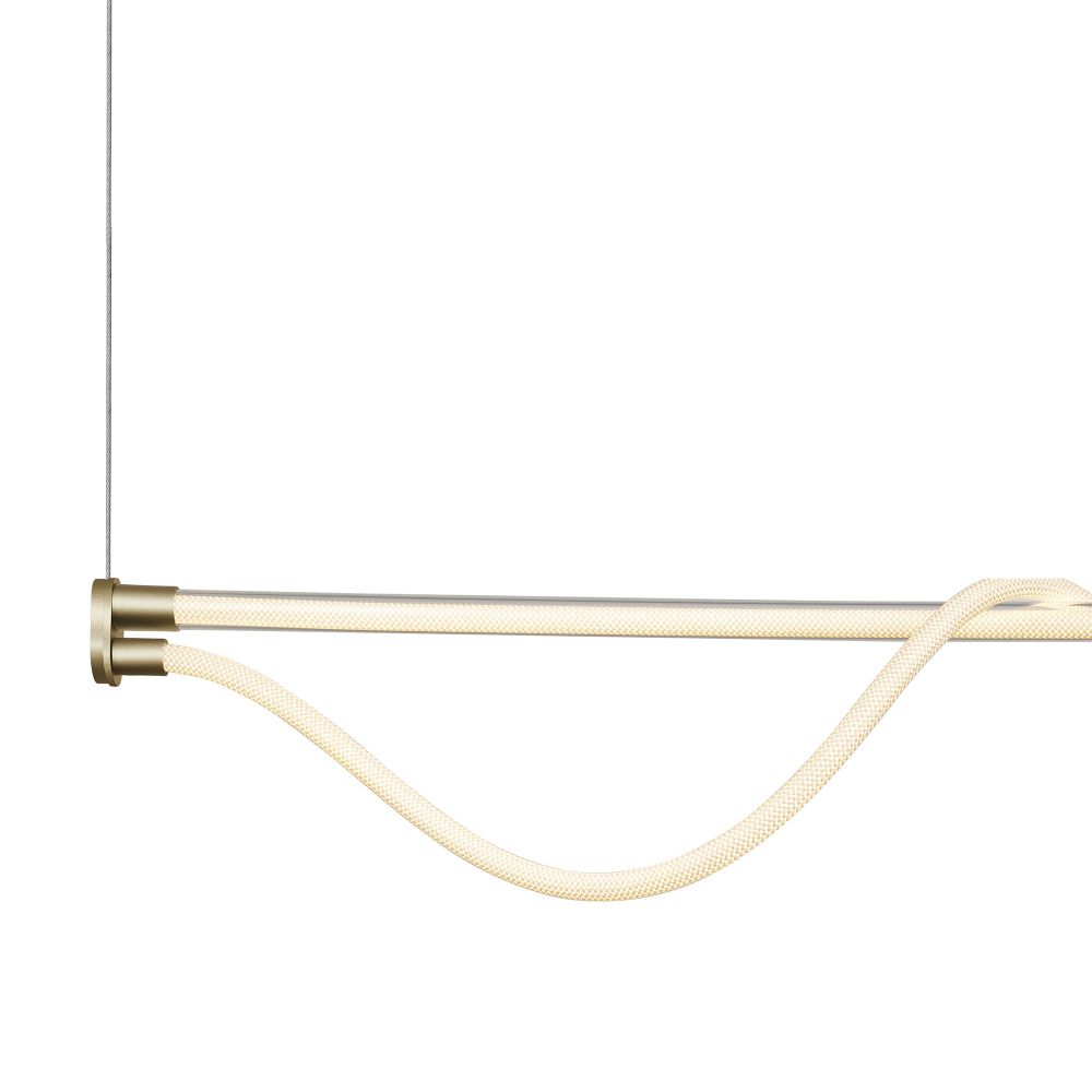 Подвесной светильник 146,5*8*60-238 см, *LED*38W, 3000K, Mantra Fugaz MAN8952, золотой