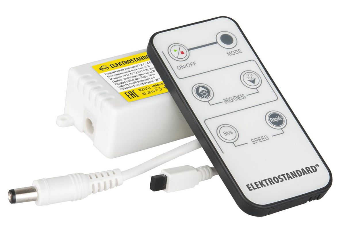 Контроллер для монохромных светодиодных лент С ПДУ (ИК) IP20 Elektrostandard LSC 003 12V
