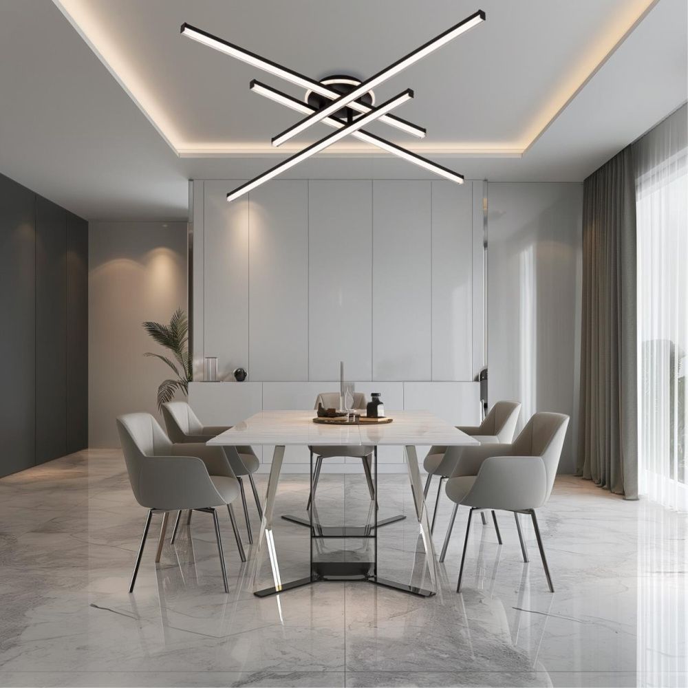 Люстра 120*120*11 см, 100W, 3000-6000K, 22 м2 Citilux Trent CL203641 черный