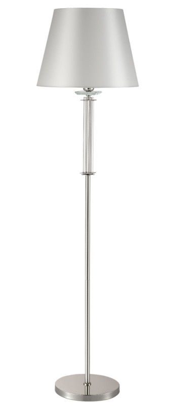 Торшер 38 см, Crystal Lux NICOLAS PT1 NICKEL/WHITE никель/прозрачный