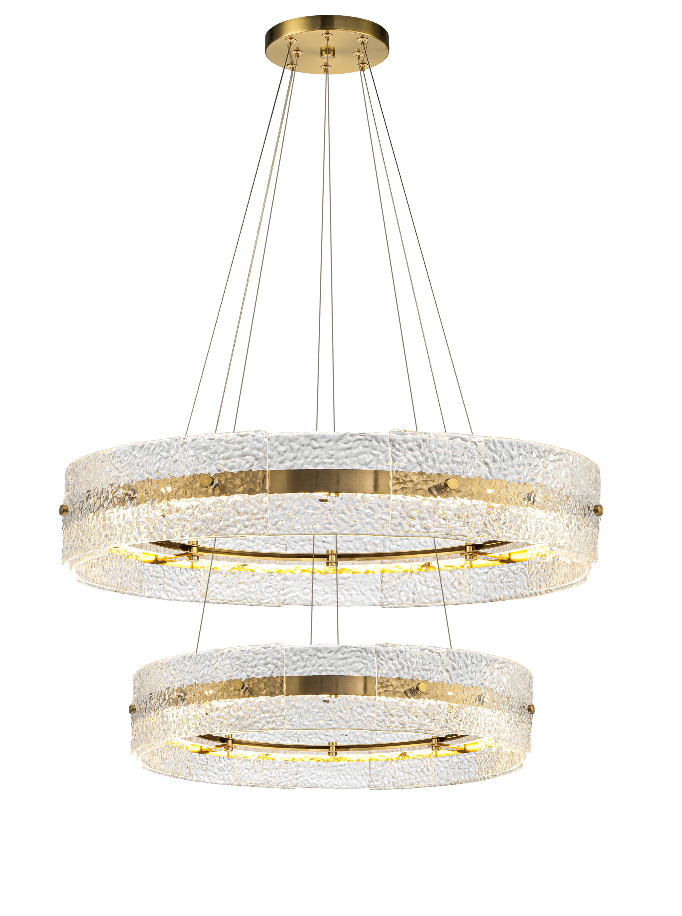 Люстра 600-1000*2000, LED, 60W 3000K-6000K NewRgy LED 82071-600+1000 COPPER GD, Золото