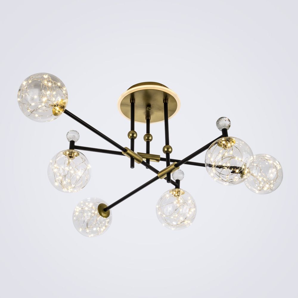 Светильник 75*75*40 см, LED 40W, 3000 / 6000K, Золото, Чёрный MODELUX ML.6079.6