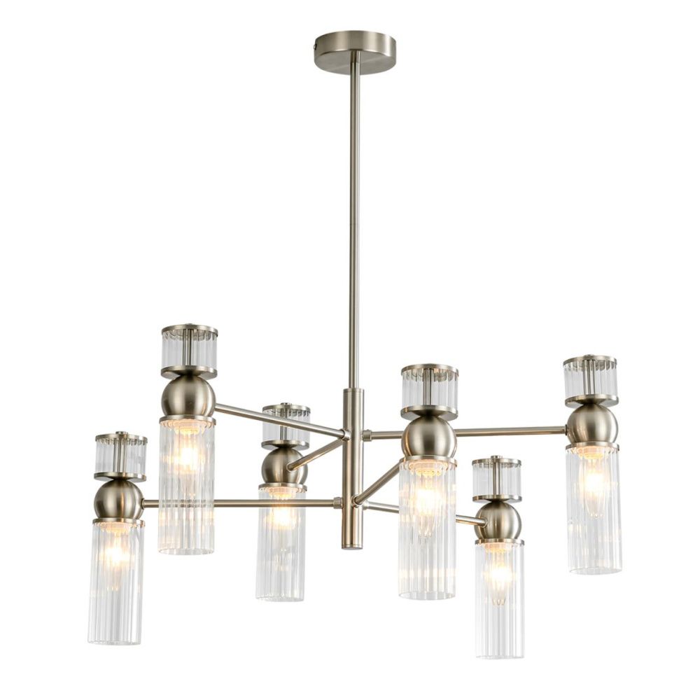 Люстра *62*72,5-72,5 см, 6*E14*40W, Lumion Denver LUM8277/6, стальной; серебристый