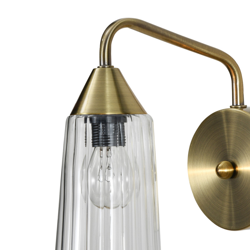 Бра 28 см, Indigo Campana 13028/1W Brass V000508, бронза, 13028/1W Brass