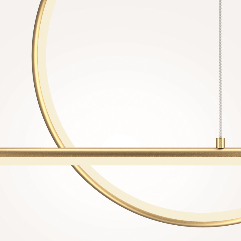 Подвесной светильник 143*11,7*344 см, LED, 40W, 3000К, Maytoni Halo MOD247PL-L49BSK латунный