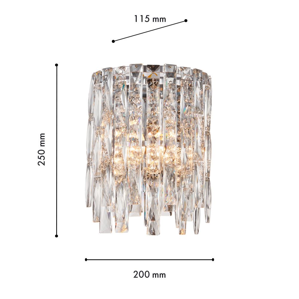 Бра *20*25- см, 2*E14*40W, K, Favourite Robby 4723-2W, хром