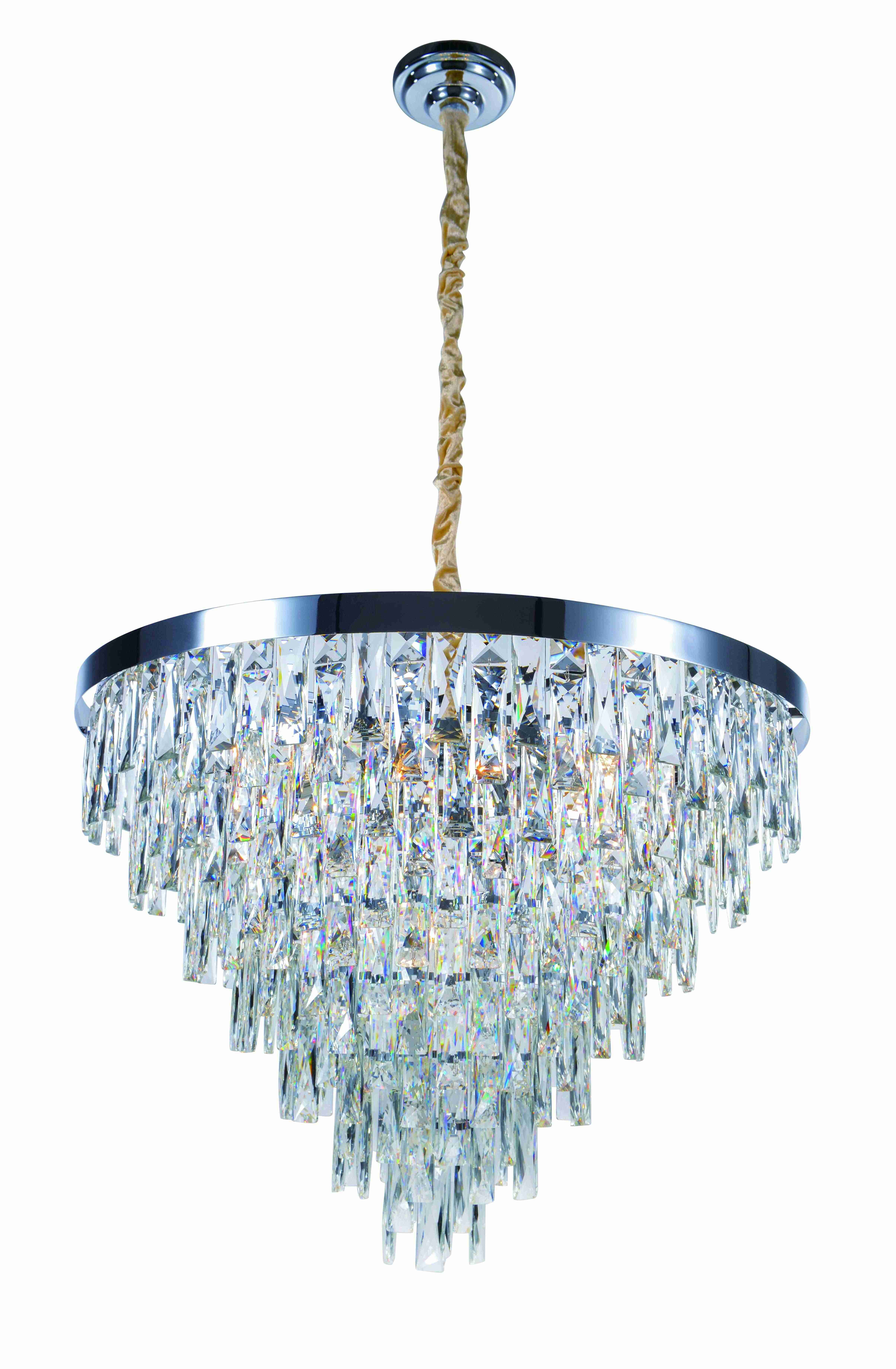 Люстра  800*600, 18*E14, 40W NewRgy Cristallo 5729R/18A CHROME+CLEAR, Хром+Прозрачный