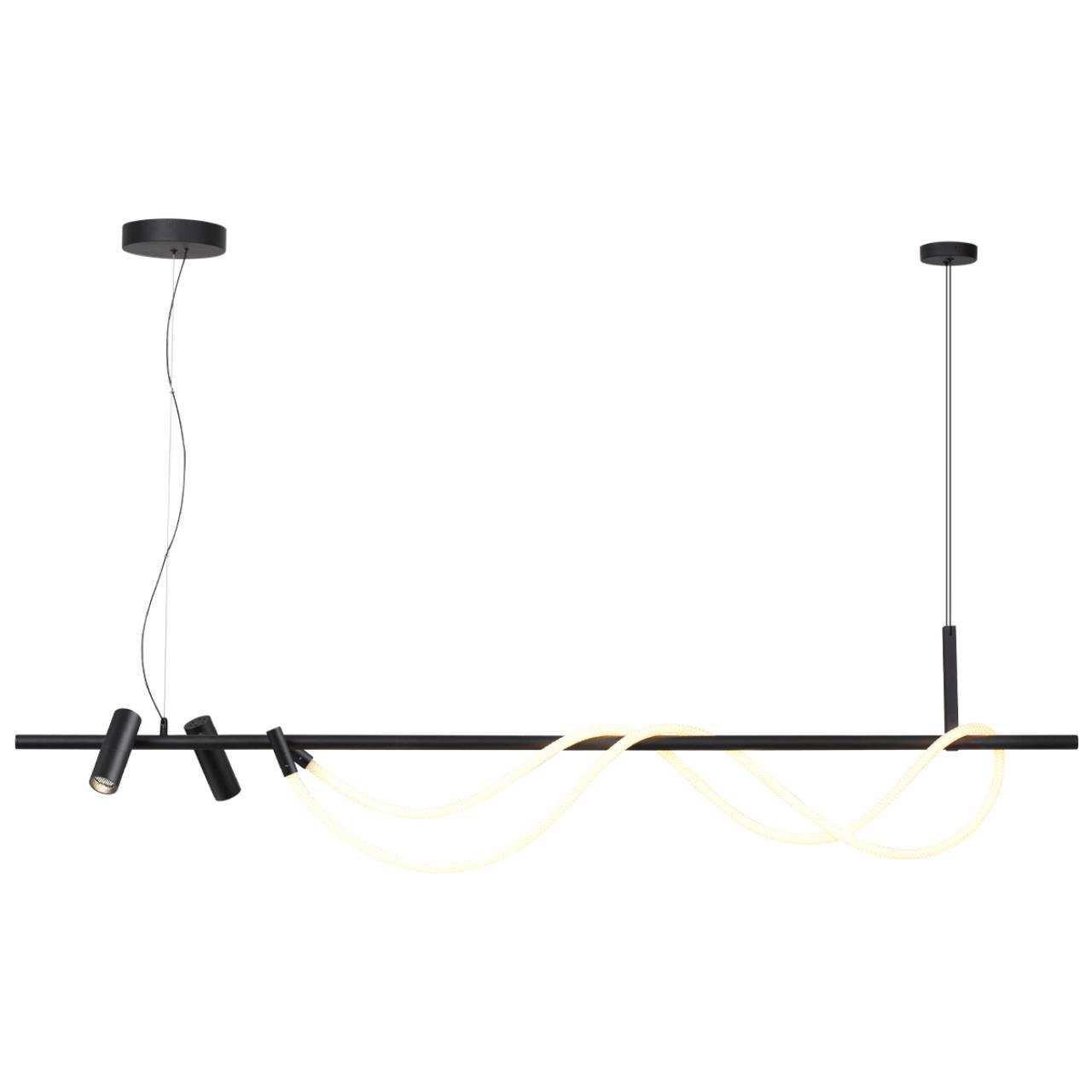 Светильник 180 см, 40W, 4000K, Odeon Light Corda 4391/40L, черный