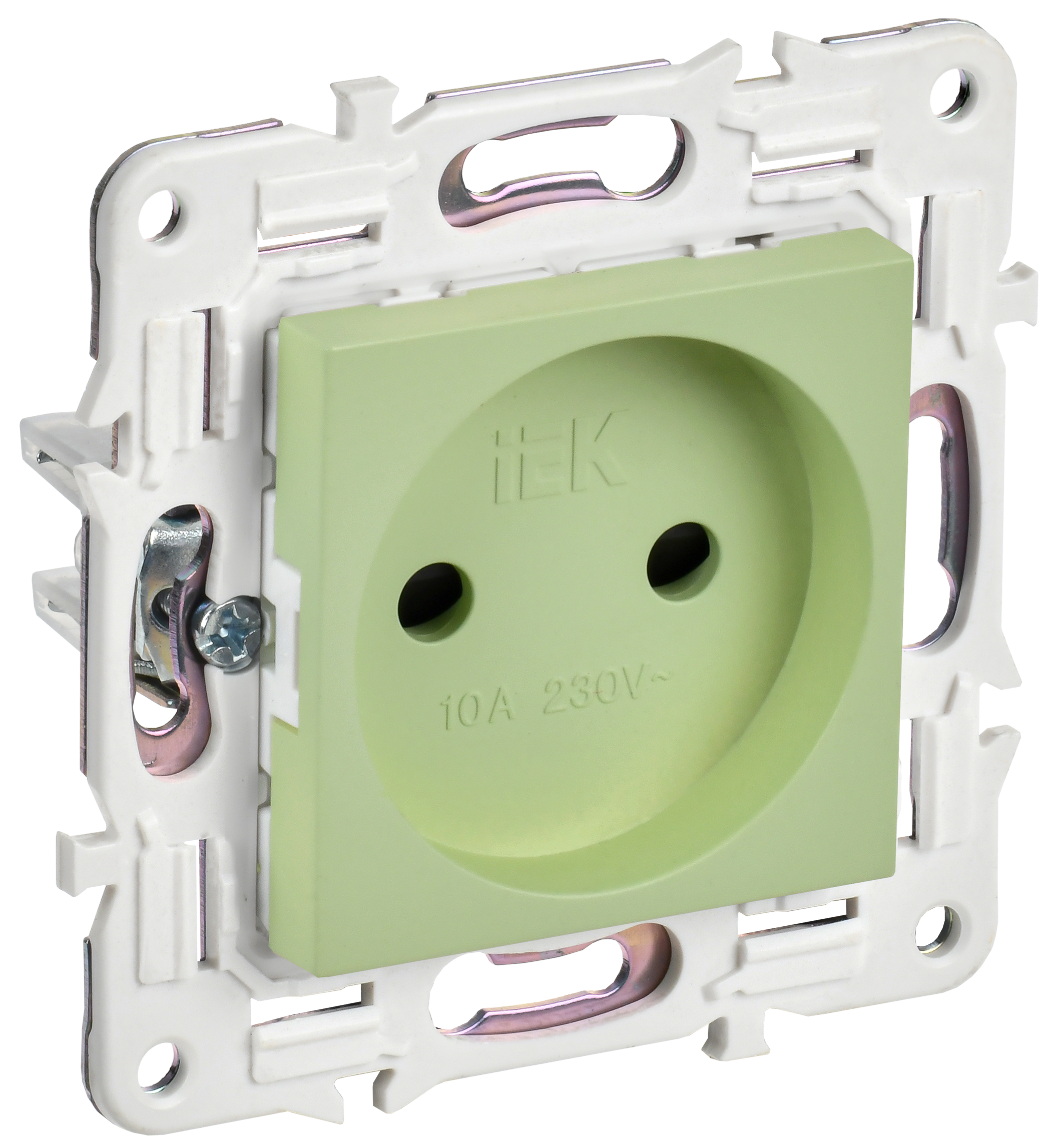 SKANDY Розетка без з/к с з/ш 10А SK-R01M мятн. IEK, SK-R13-10-K06