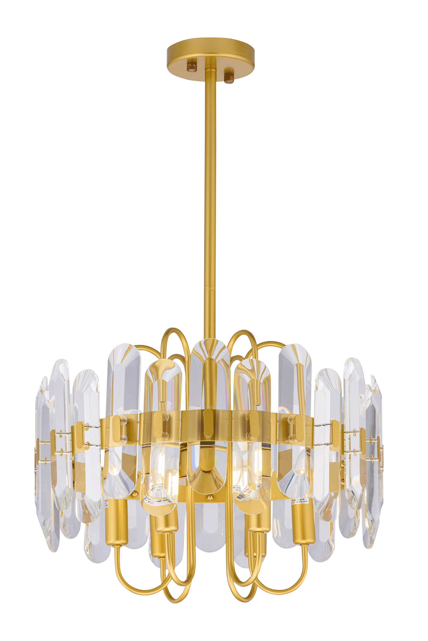 Люстра  460*750, 6*E14, 40W NewRgy Cristallo 8714A/6A BRS CP, BRS CP