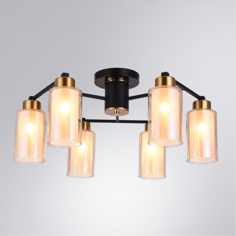 Светильник 65 см, Arte Lamp Leo A7027PL-6BK, черный
