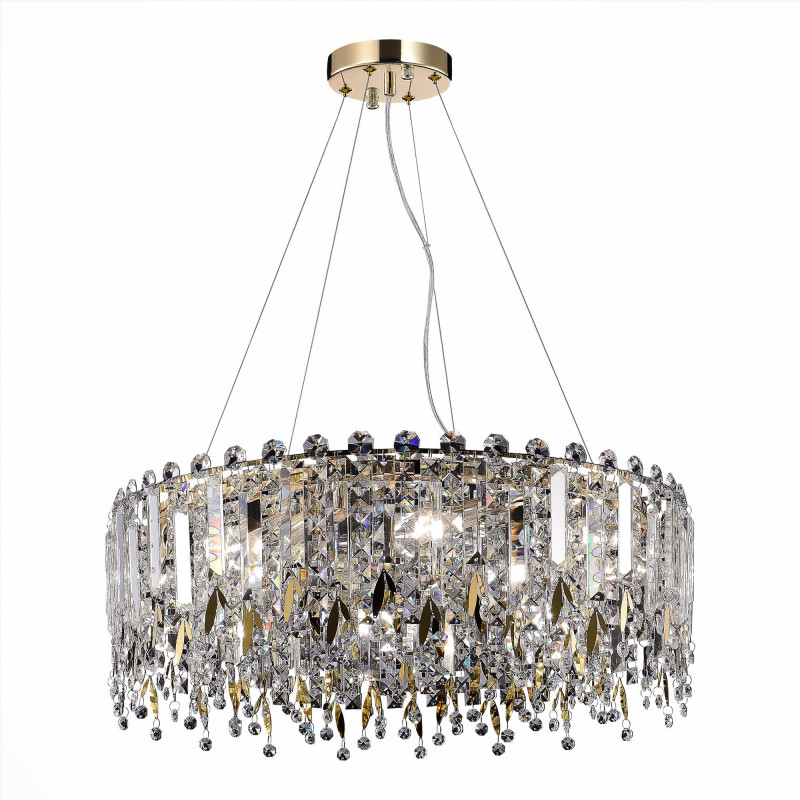 Люстра подвесная 59 см, 360W, ST LUCE DESIO SL1655.203.08 Золотистый
