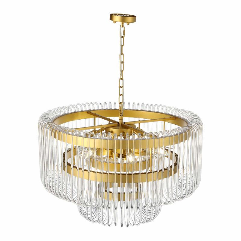 Люстра подвесная 80 см, 480W, ST LUCE GROSSETO SL1228.203.12 Золотистый