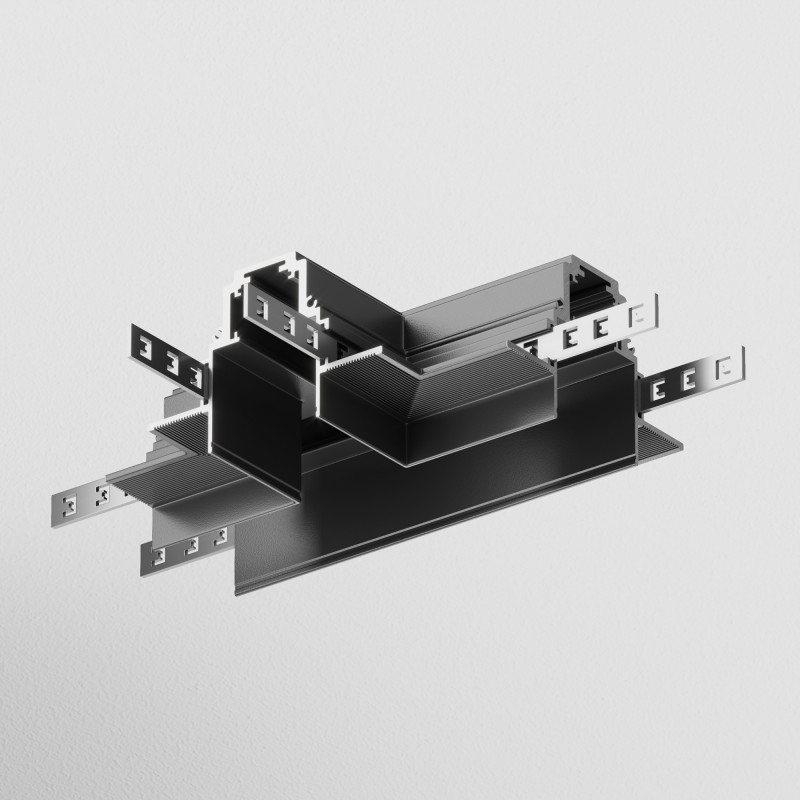Коннектор Т-образный встраиваемый Maytoni Technical Magnetic track system Gravity TRA010CT-42B черный