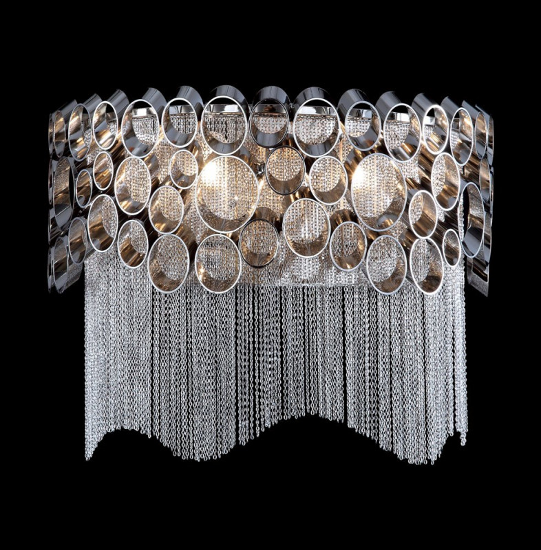 Бра 30*15 см, Crystal Lux HAUBERK AP2 Никель