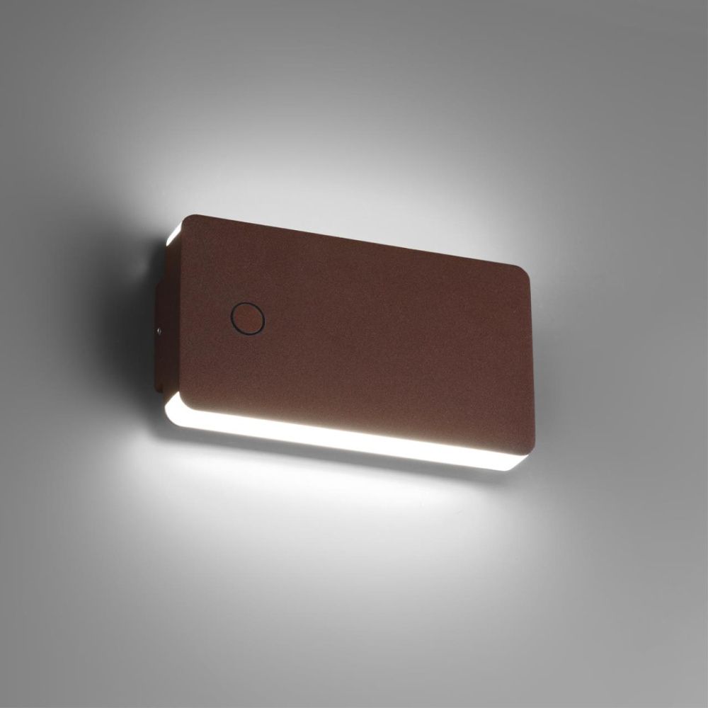 Светильник 18*4*10- см, 2*LED*10W, 3000/4000/6000K, Novotech Strait 359591, коричневый,  ландшафтный с переключателем цветовой температуры