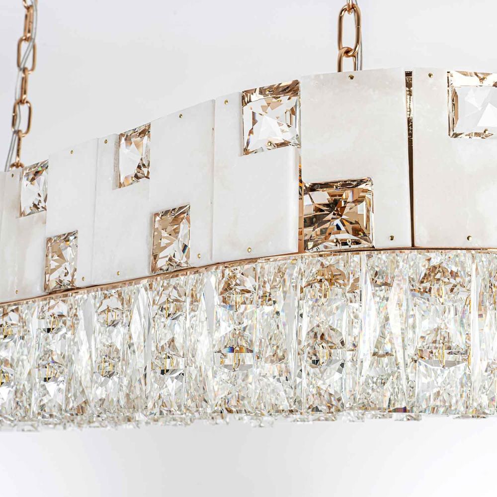 Подвесная люстра 35*100*50/100 см, 10*Е14 MODELUX premium ML.6986.1000P GD золото