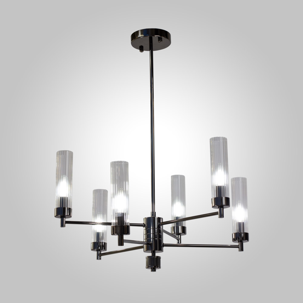 Люстра подвесная INDIGO SP6 PEARL BLACK
