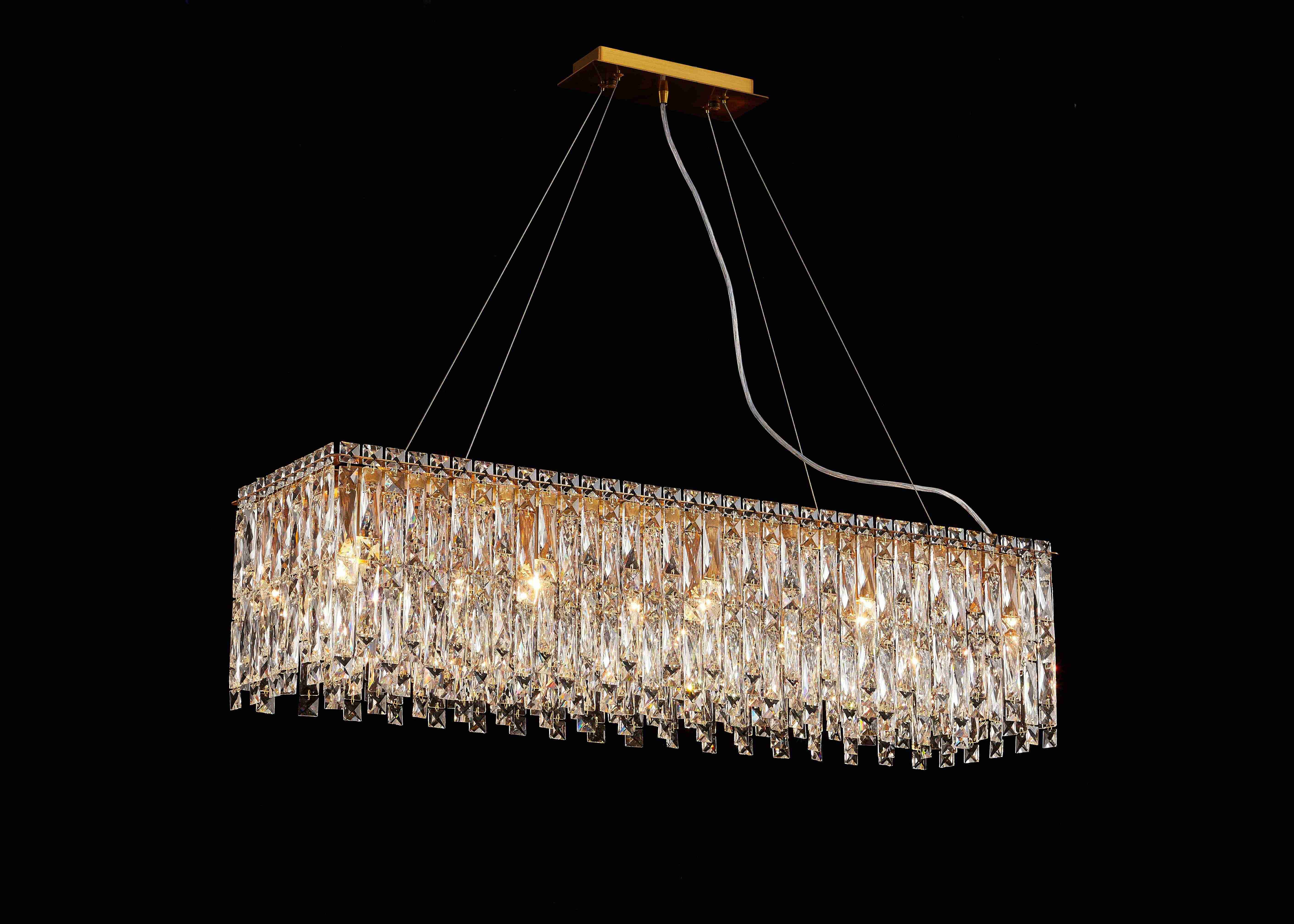 Люстра  1000*280*250, 10*E14, 40W NewRgy Cristallo F53-L1000*W280*H230 GOLD BRONZE, GOLD BRONZE