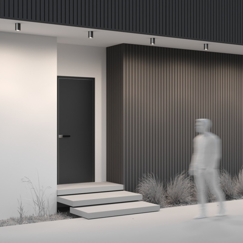 Светильник 9 см, 7W, 3000K, Maytoni Bar O306CL-L7GF, графит, IP65