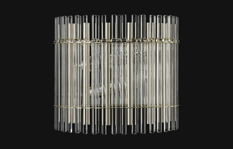 Бра Crystal Lux AURELIO AP2 GOLD+CHROME/TRANSPARENT Хром