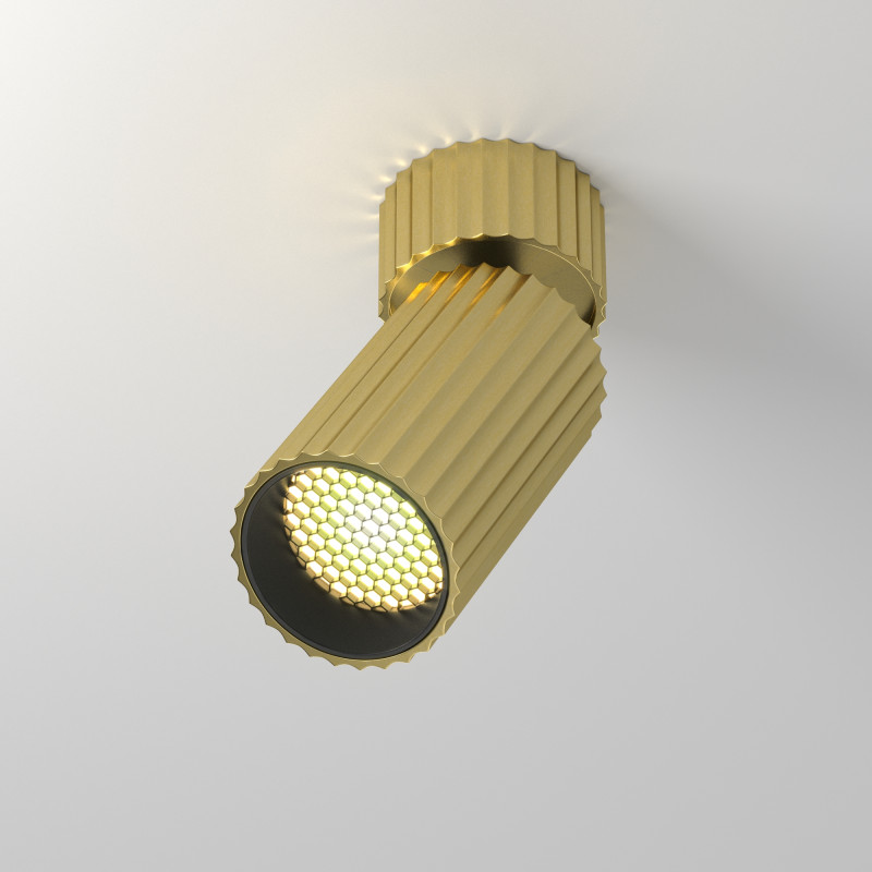 Накладной спот 14 см, Maytoni Calipso C108CL-01-GU10-BS, латунь