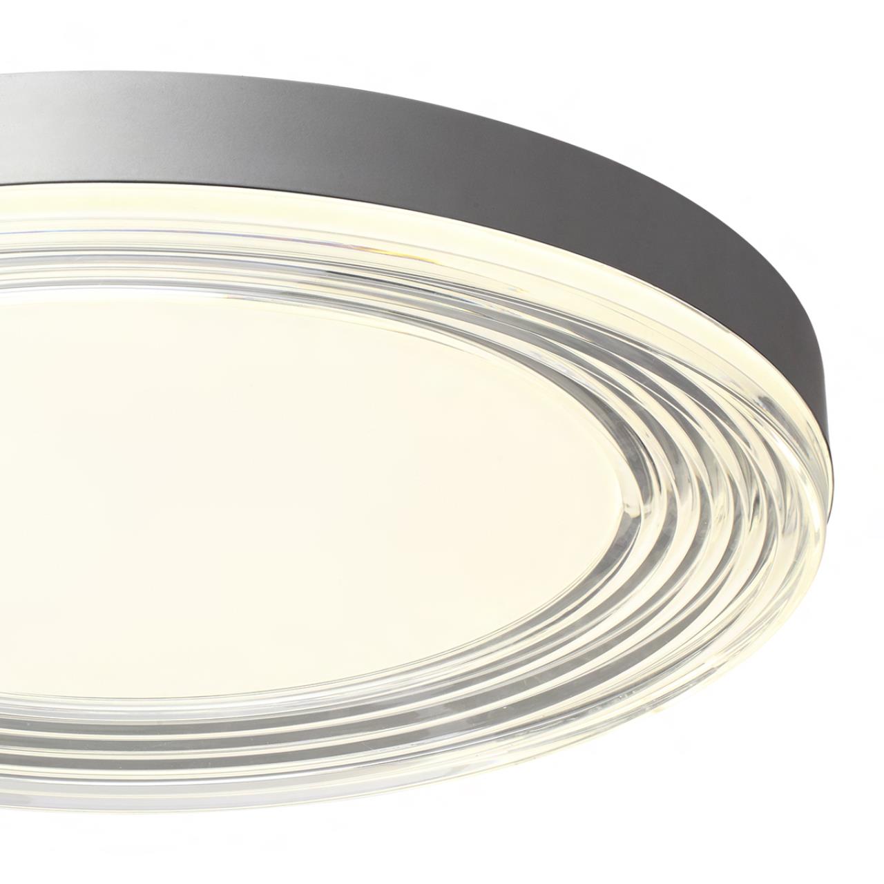 Настенно-потолочный светильник 50*6 см, LED 112W 4000K Sonex Infinita 7728/112L серебро/прозрачный