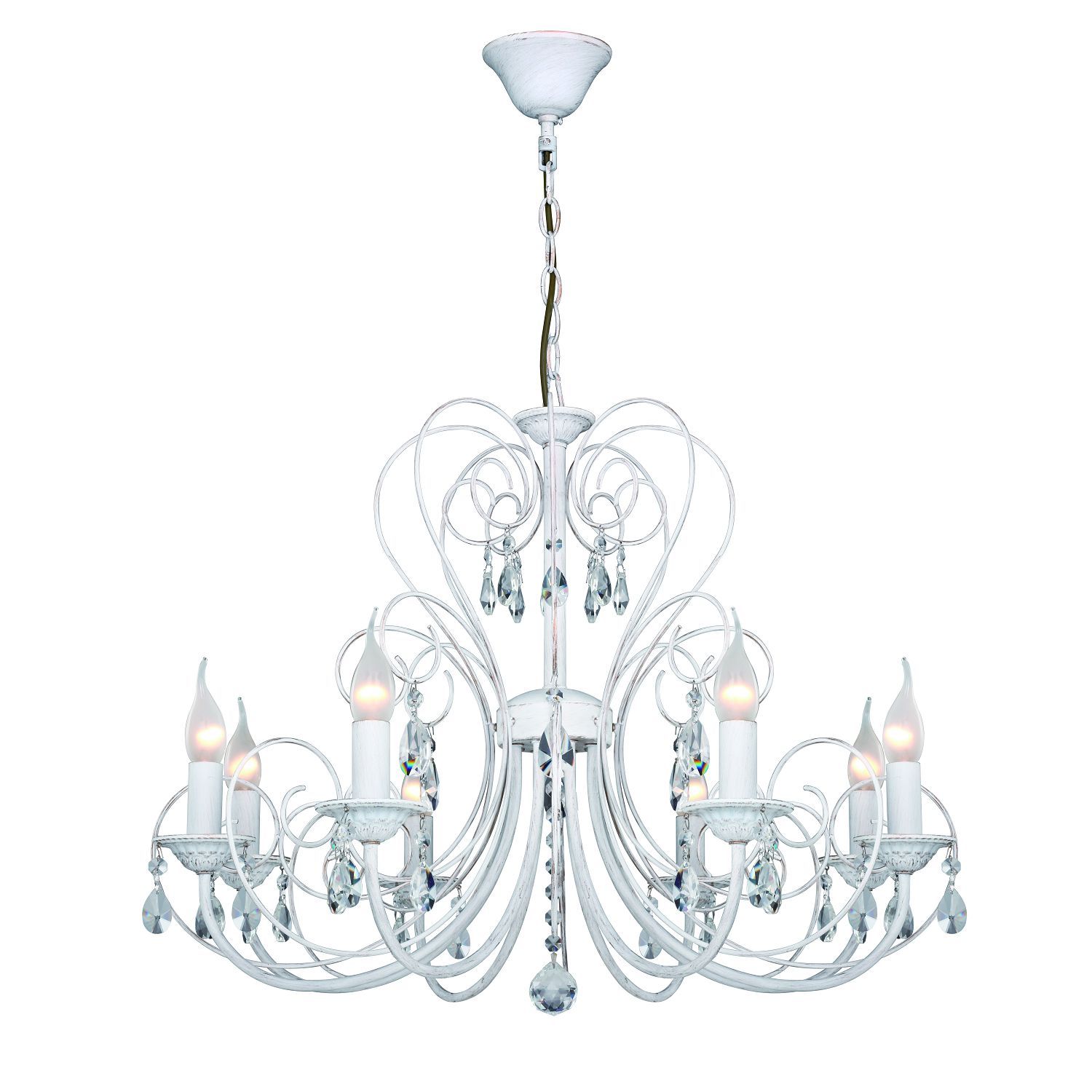 Подвесная люстра F-Promo Versailles 2157-8P, D720*H520/1220, белый с золотом