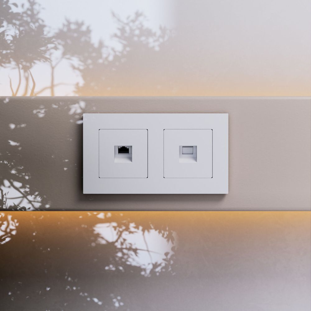 W5120001 Розетка Ethernet RJ-45 cat. 6A экранированная, белый матовый Werkel, 4690389213489