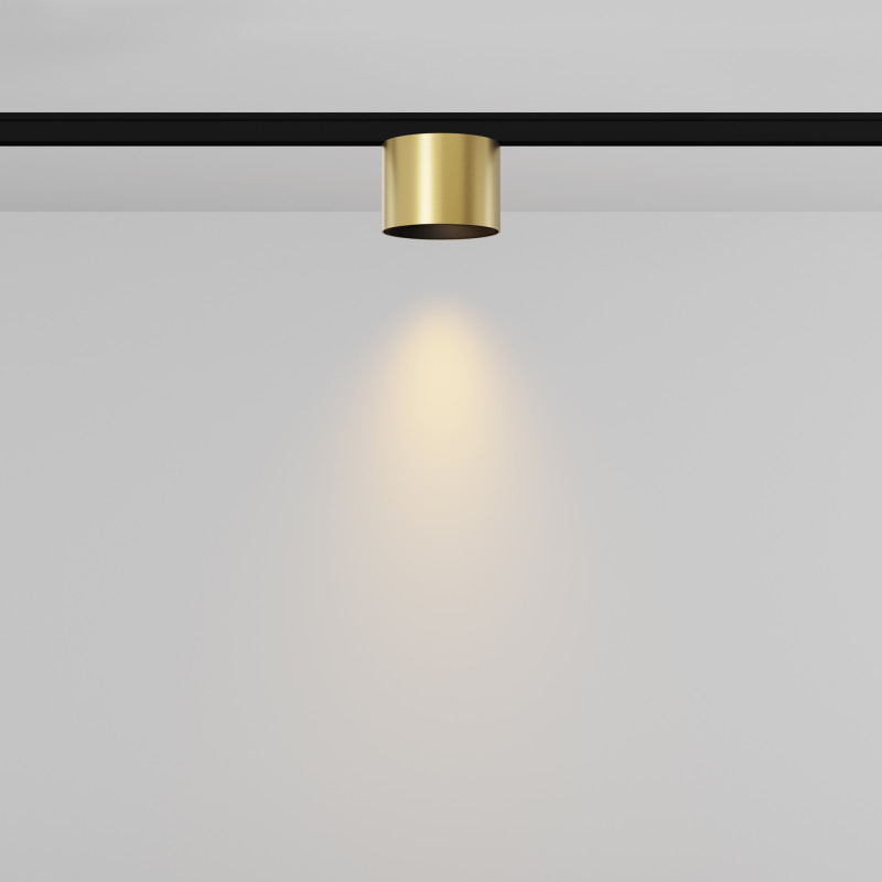 Трековый светильник 6*3,7 см, LED 5W 2700K Maytoni Technical Accessories for tracks Levity Alfa S TR188-1-5W2.7K-M-BBS черный и Латунь