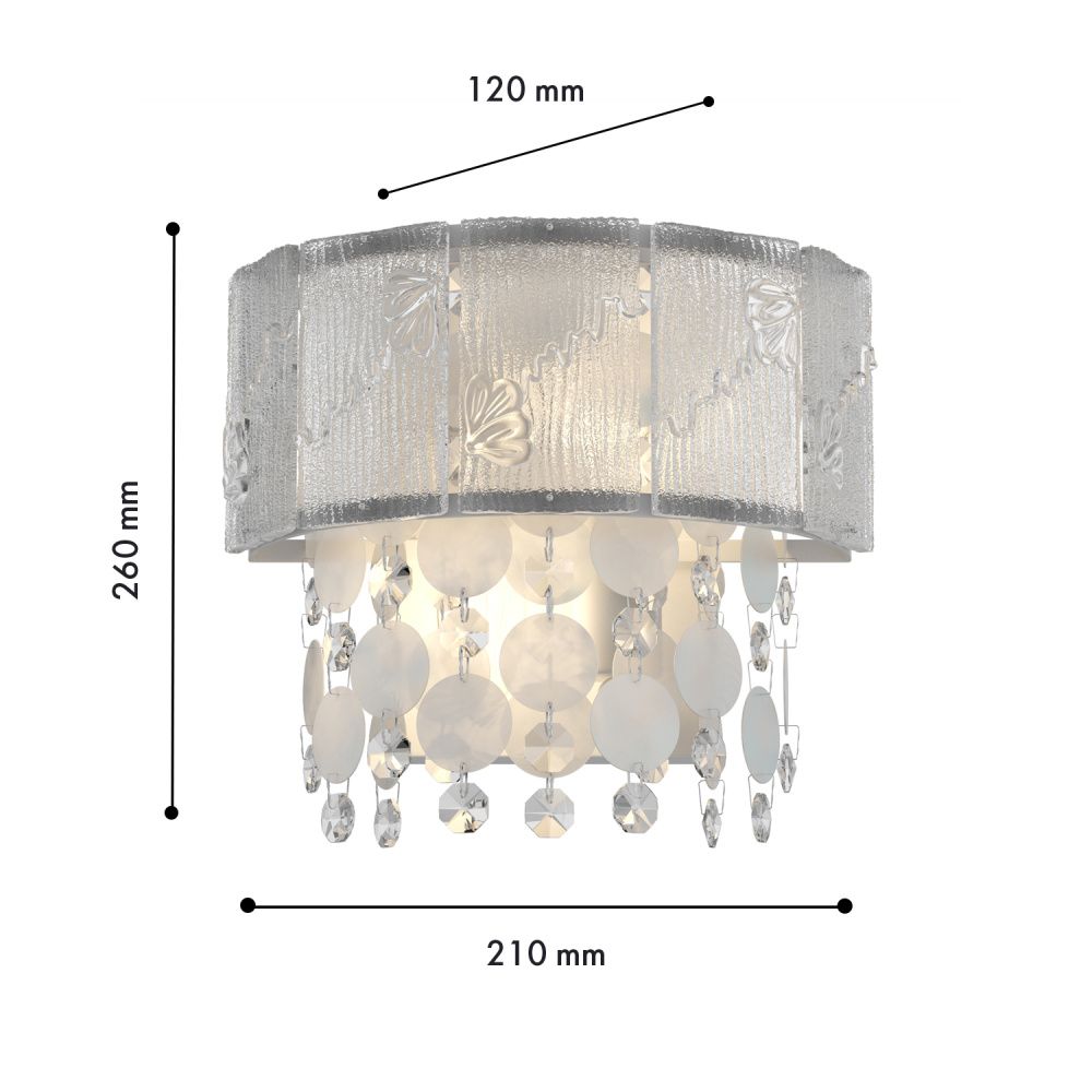 Бра *21*26-26 см, 2*E14*40W, Favourite Modus 4782-2W, белый