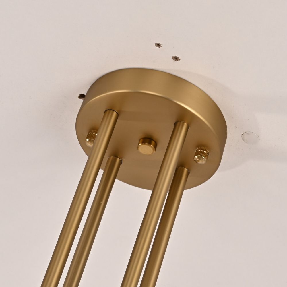Люстра на штанге CANELLE Round Chandelier 8 Modern Brass 121*21*21 см, 8*E27*60W, ImperiumLoft 40.1550, Латунь