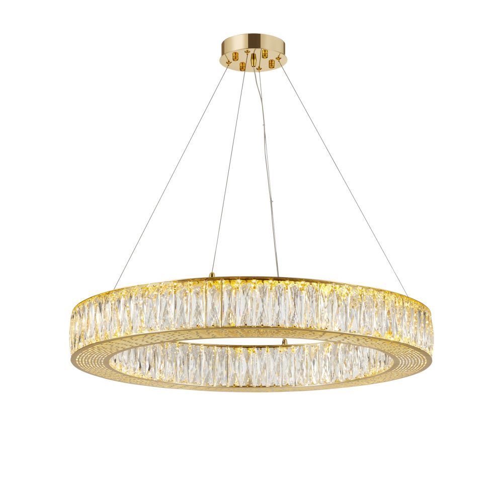 Люстра Ø800 x H100 (1200), мм, 164W 3000-6000K, GOLD (Золото) NewRgy E76-ф800*H100 GOLD